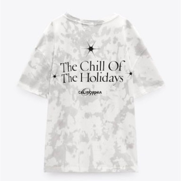 ZARA TIE DYE T-SHIRT WITH TEXT - Picture 2 of 12
